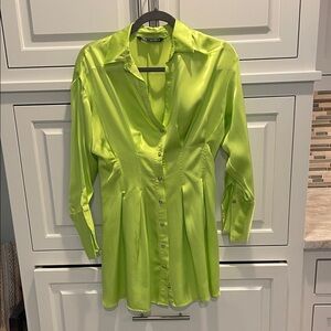 Lime Green Women's fit and flare dress